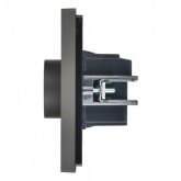 Термостат электронный с индикацией ИЭК FORTE&PIANO FP352 с датчиком 2,4м серый