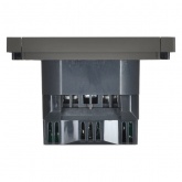 Розетка с зарядкой ИЭК FORTE&PIANO FP345 2Р+Е 16А шторки USB A+A 3,1А серый