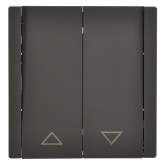 Выключатель жалюзи кнопочный ИЭК FORTE&PIANO FP311 10А серый