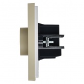 Термостат электронный с индикацией ИЭК FORTE&PIANO FP452 с датчиком 2,4м ваниль