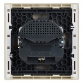 Розетка с зарядкой ИЭК FORTE&PIANO FP445 2Р+Е 16А шторки USB A+A 3,1А ваниль