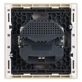 Розетка с зарядкой ИЭК FORTE&PIANO FP447 2Р+Е 16А шторки USB A+C 18Вт ваниль