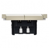 Выключатель жалюзи кнопочный ИЭК FORTE&PIANO FP411 10А ваниль