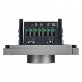 Термостат электронный с индикацией ИЭК FORTE&PIANO FP552 с датчиком 2,4м сталь