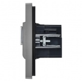 Датчик движения ИЭК FORTE&PIANO FP556 с LED подсветкой сталь