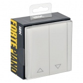 Выключатель жалюзи кнопочный ИЭК FORTE&PIANO FP211 10А белый