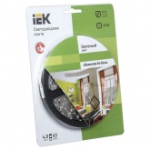 Лента ИЭК LED 5м блистер LSR-3528G60-4.8-IP20-12V-eco зеленый
