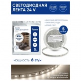 Светодиодная LED лента Feron LS500 60SMD(2835)/м 6W/m 24V 5000х8х1.22мм 4000К IP20