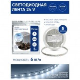 Светодиодная LED лента Feron LS500 60SMD(2835)/м 6W/m 24V 5000х8х1.22мм 6000K IP20