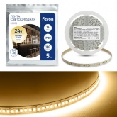 Светодиодная LED лента Feron LS502 180SMD(2835)/м 16W/m 24V 5000х10х1.22мм 3000K IP20