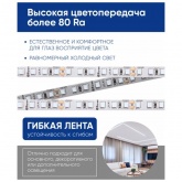 Светодиодная LED лента Feron LS502 180SMD(2835)/м 16W/m 24V 5000х10х1.22мм 6000K IP20