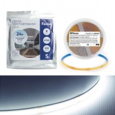 Светодиодная COB лента Feron LS530 320SMD(2110)/м 8Вт/м 24V 6500K 5000x8x1.8mm IP20