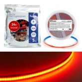 Светодиодная COB лента Feron LS530 320SMD(2110)/м 8Вт/м 24V 5000х8х1.8мм красный