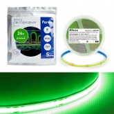 Светодиодная COB лента Feron LS530 320SMD(2110)/м 8Вт/м 24V 5000х8х1.8мм зеленый