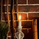 Лампа филаментная светодиодная свеча Rexant CN35 7,5Вт 2700K E14 600Лм диммируемая, прозрачная колба