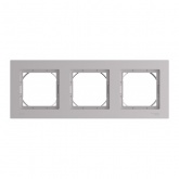 Рамка SE AtlasDesign Aqua 3 поста IP44, алюминий