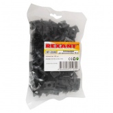 Площадка Rexant для крепления стяжки 22 х 16 мм, черная ПС-2 [упаковка 100 шт]