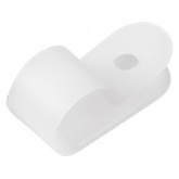 Кабельная скоба Rexant под винт 9 мм, белая [упаковка 50 шт]