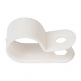 Кабельная скоба Rexant под винт 12 мм, белая [упаковка 50 шт]