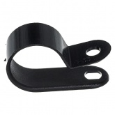 Кабельная скоба Rexant под винт 16 мм, черная [упаковка 50 шт]