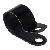 Кабельная скоба Rexant под винт 16 мм, черная [упаковка 50 шт]