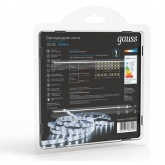 Лента светодиодная Gauss 2835/60-SMD 4.8W/m 12V DC холодный белый IP66 (упаковка 5м)