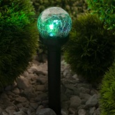 Садовый светильник ЭРА SL-PL33-CRAC на солнечной батарее, пластик, стекло, черный 33см