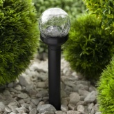 Садовый светильник ЭРА SL-PL33-CRAC на солнечной батарее, пластик, стекло, черный 33см