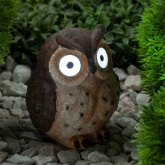 Садовый светильник ЭРА ERAFYS01-12 Сова коричневая на солнечной батарее, полистоун 13см