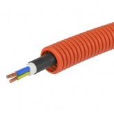 Гофра ПНД DKC 16мм оранжевая с кабелем ВВГнг(А)-LS 3х2,5 РЭК ГОСТ (50м)