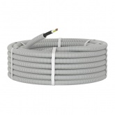 Гофра ПВХ DKC 16мм серая с кабелем ВВГнг(А)-LS 3х1,5 РЭК ГОСТ (100м)