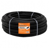 Труба гофрированная ПНД TDM 16мм черная с кабелем ВВГ-Пнг(А)-LS 3х1,5 ок(N,PE) РЭМЗ ГОСТ 50м (гофра для кабеля)