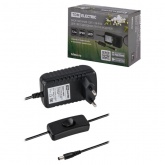 Блок питания TDM 12W 12V IP20 для светодиодных лент и модулей DC пластиковый корпус, адаптер