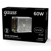 Блок питания для светодиодной ленты Gauss LED Strip PS 60W 12V IP20