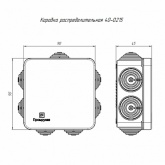 Коробка распаячная Промрукав 80х80х40 мм для о/п безгалогенная (HF) защита УФ серая [уп.105шт] IP55