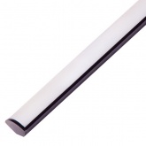 Алюминиевый профиль TDM угловой черный 1616 (1 м), матовый рассеиватель, 2 заглушки, 2 крепежа