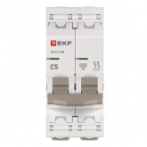 Автоматический выключатель EKF PROxima ВА 47-63N 5А 2P C 4,5кА (автомат электрический)