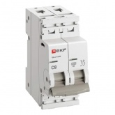 Автоматический выключатель EKF PROxima ВА 47-63N 8А 2P C 4,5кА (автомат электрический)