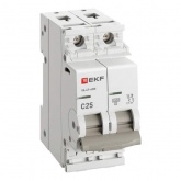 Автоматический выключатель EKF PROxima ВА 47-63N 25А 2P C 4,5кА (автомат электрический)
