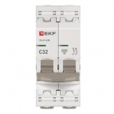 Автоматический выключатель EKF PROxima ВА 47-63N 32А 2P C 4,5кА (автомат электрический)