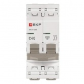 Автоматический выключатель EKF PROxima ВА 47-63N 40А 2P C 4,5кА (автомат электрический)