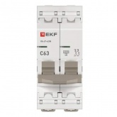 Автоматический выключатель EKF PROxima ВА 47-63N 63А 2P C 4,5кА (автомат электрический)