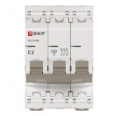 Автоматический выключатель EKF PROxima ВА 47-63N 2А 3P C 4,5кА (автомат электрический)