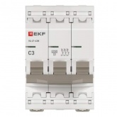 Автоматический выключатель EKF PROxima ВА 47-63N 3А 3P C 4,5кА (автомат электрический)