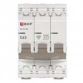 Автоматический выключатель EKF PROxima ВА 47-63N 63А 3P C 4,5кА (автомат электрический)