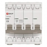 Автоматический выключатель EKF PROxima ВА 47-63N 8А 4P C 4,5кА (автомат электрический)