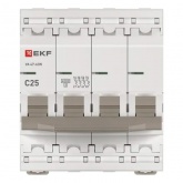 Автоматический выключатель EKF PROxima ВА 47-63N 25А 4P C 4,5кА (автомат электрический)