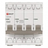 Автоматический выключатель EKF PROxima ВА 47-63N 63А 4P C 4,5кА (автомат электрический)