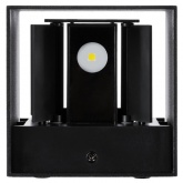 Светильник светодиодный уличный настенный Кватро 2x3W 4000K H100mm алюминий/черный вверх/вниз IP65