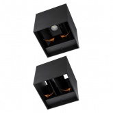 Светильник светодиодный уличный настенный Кватро 2x3W 4000K H100mm алюминий/черный вверх/вниз IP65